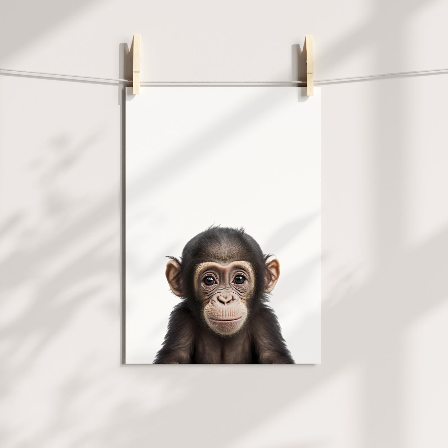 Baby Chimpanzee Portrait Print