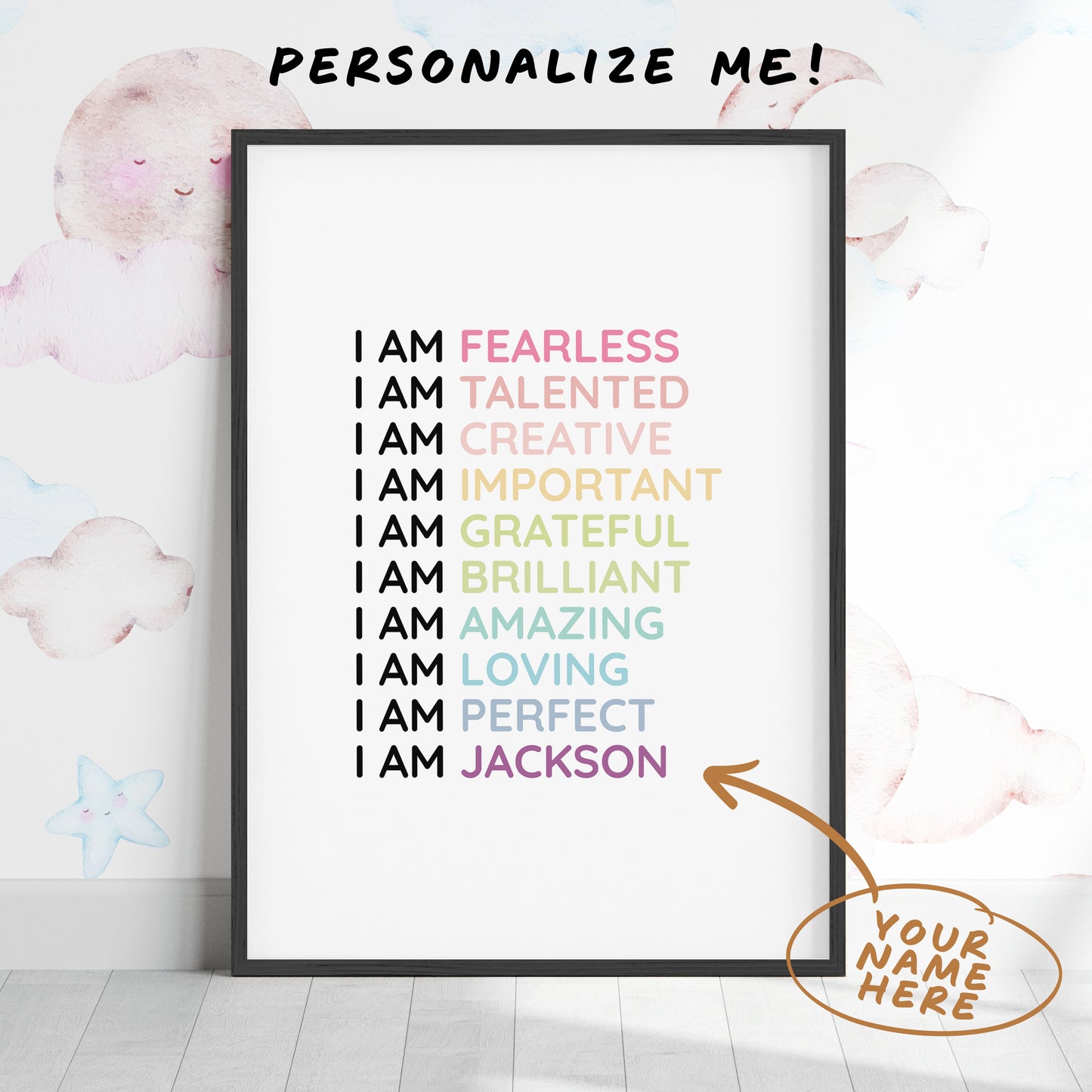 Magic Mindset Empowering ~ Black Framed Print