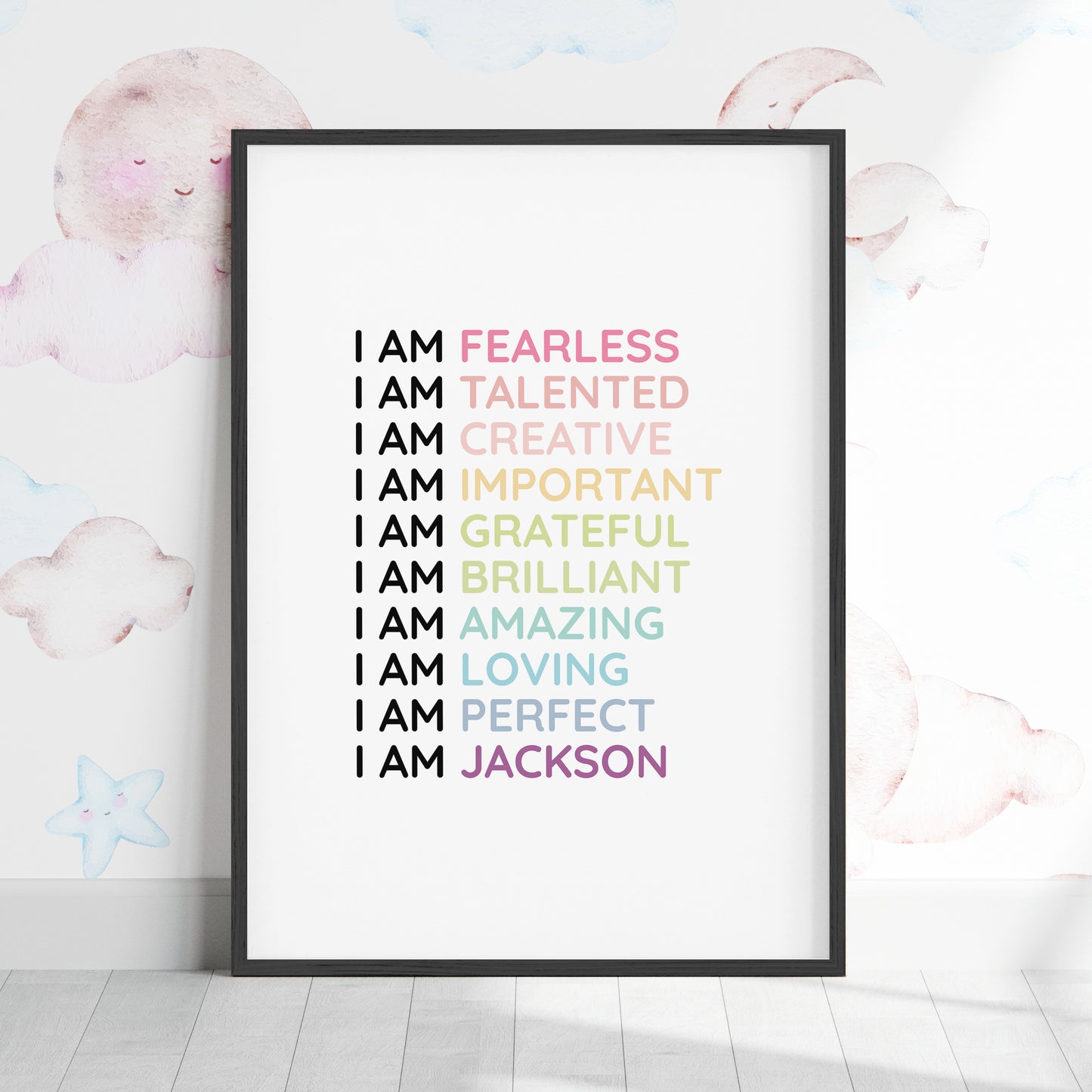 Magic Mindset Empowering ~ Black Framed Print