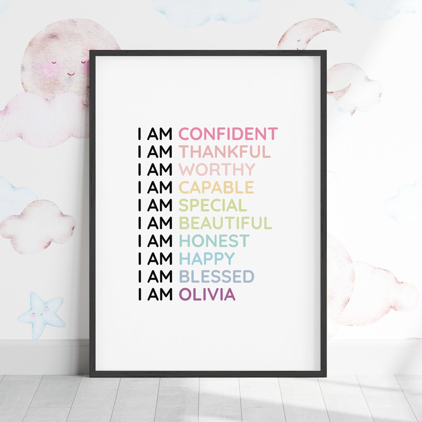 Magic Mindset Confidence ~ Black Framed Print