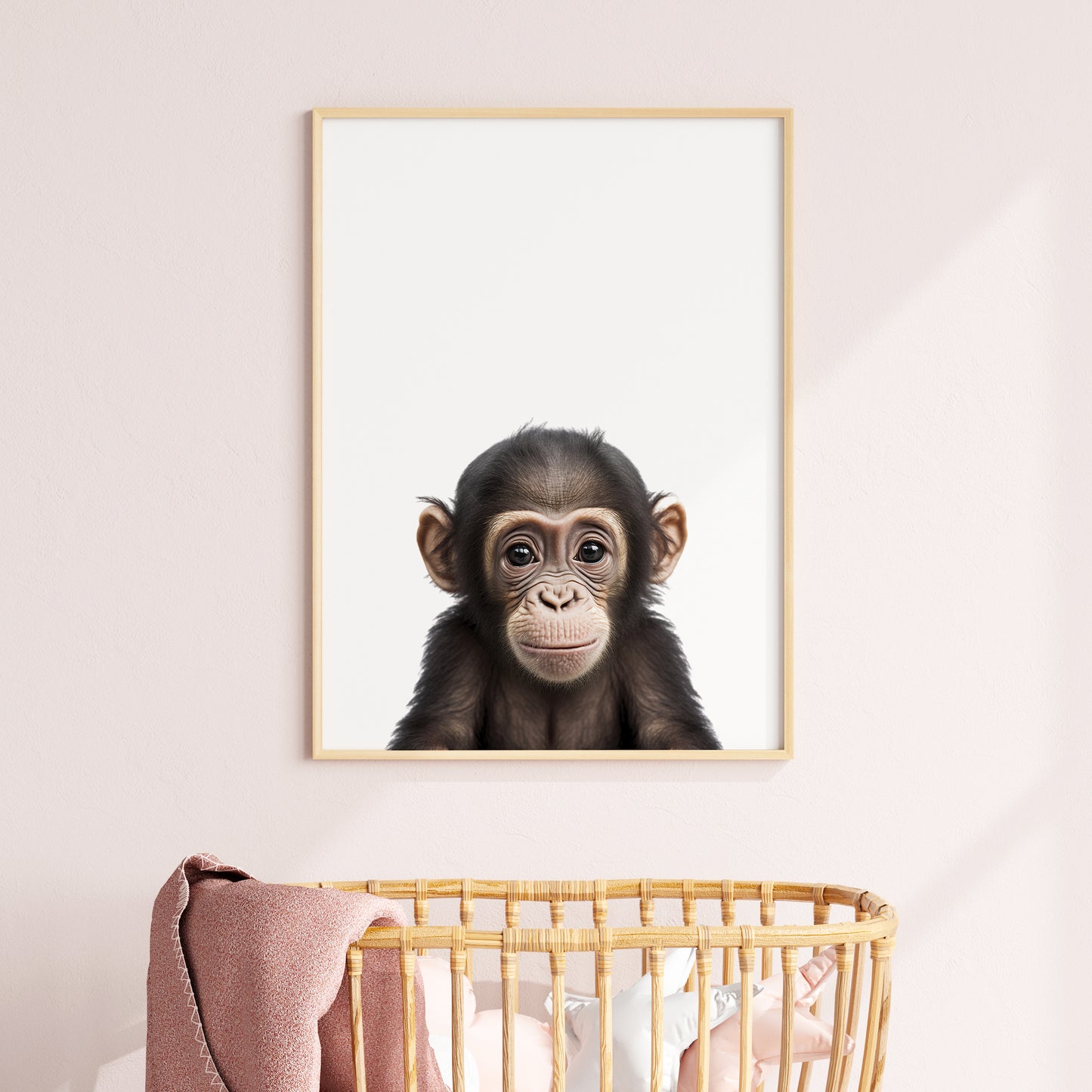 Baby Chimpanzee Portrait Print