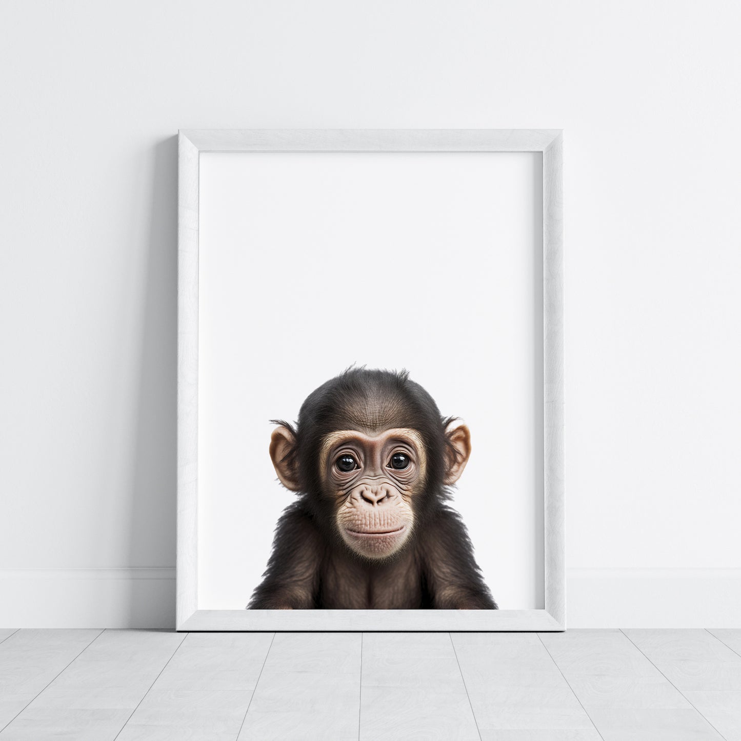 Baby Chimpanzee Portrait Print