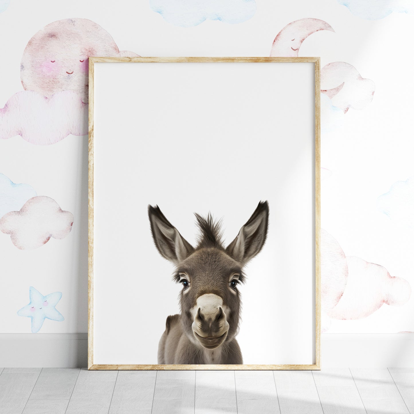 Baby Donkey Portrait Print