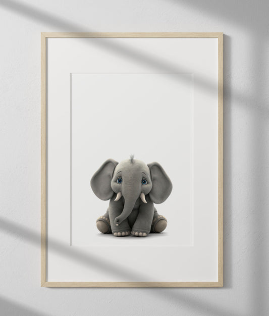 Plush Baby Elephant Print