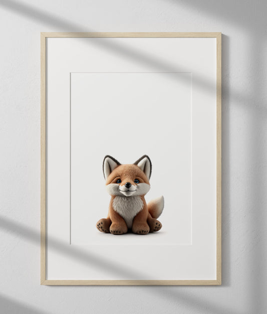 Plush Baby Fox Print