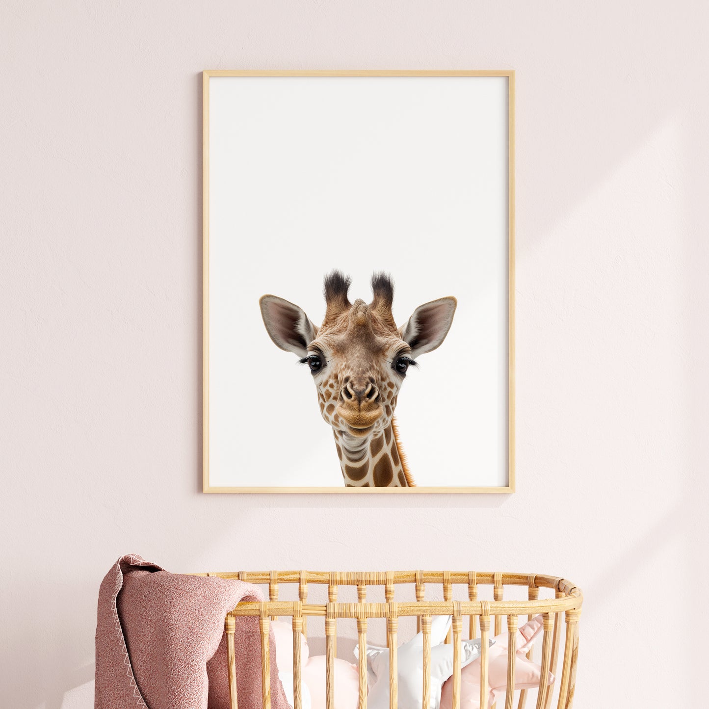 Baby Giraffe Portrait Print