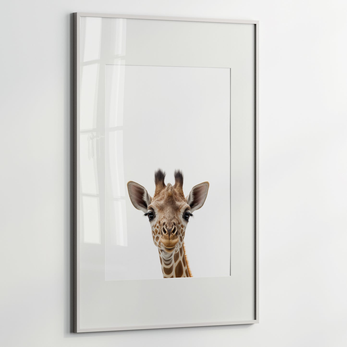 Baby Giraffe Portrait Print