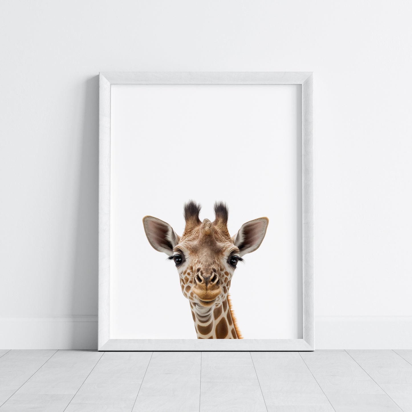 Baby Giraffe Portrait Print