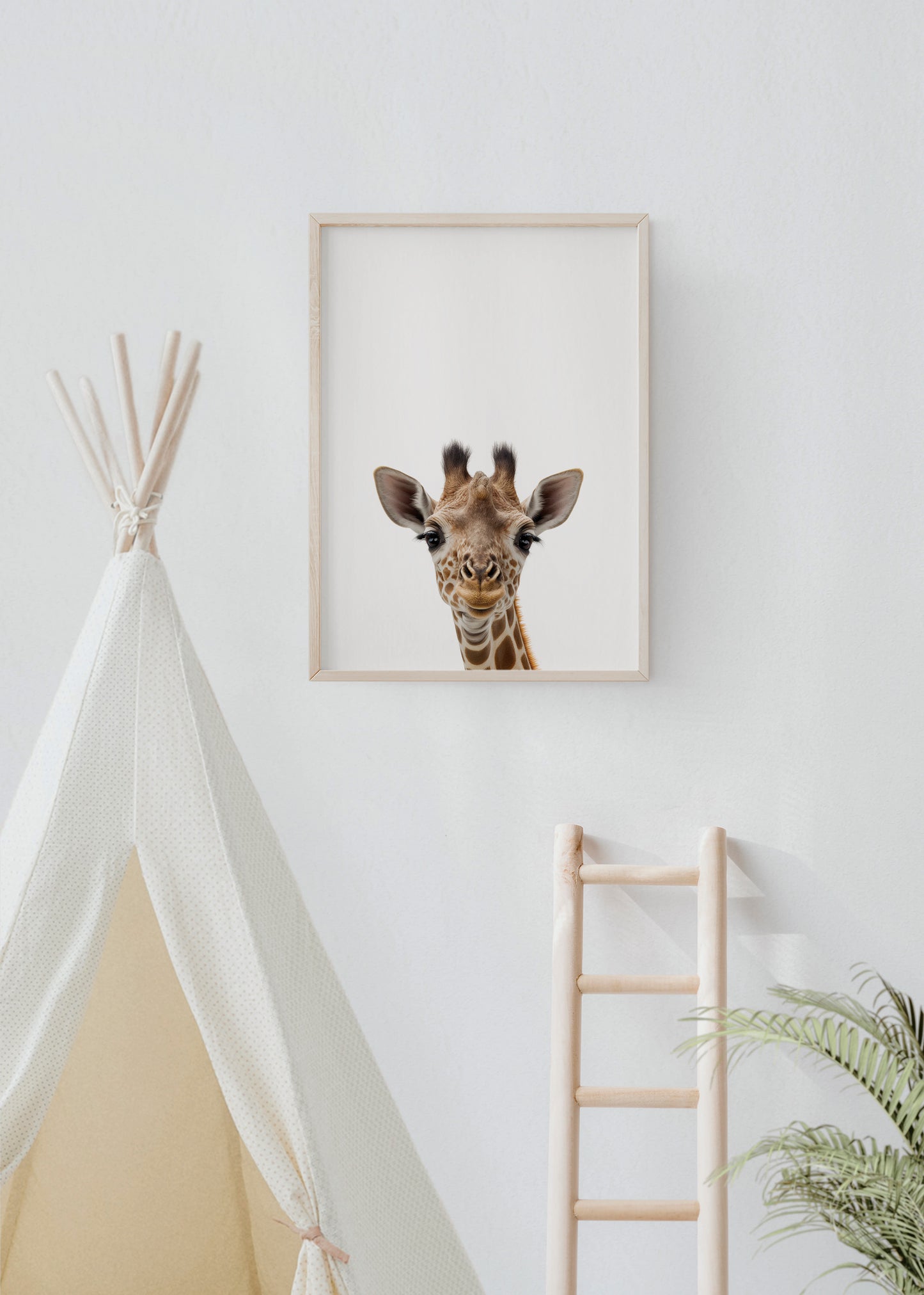 Baby Giraffe Portrait Print