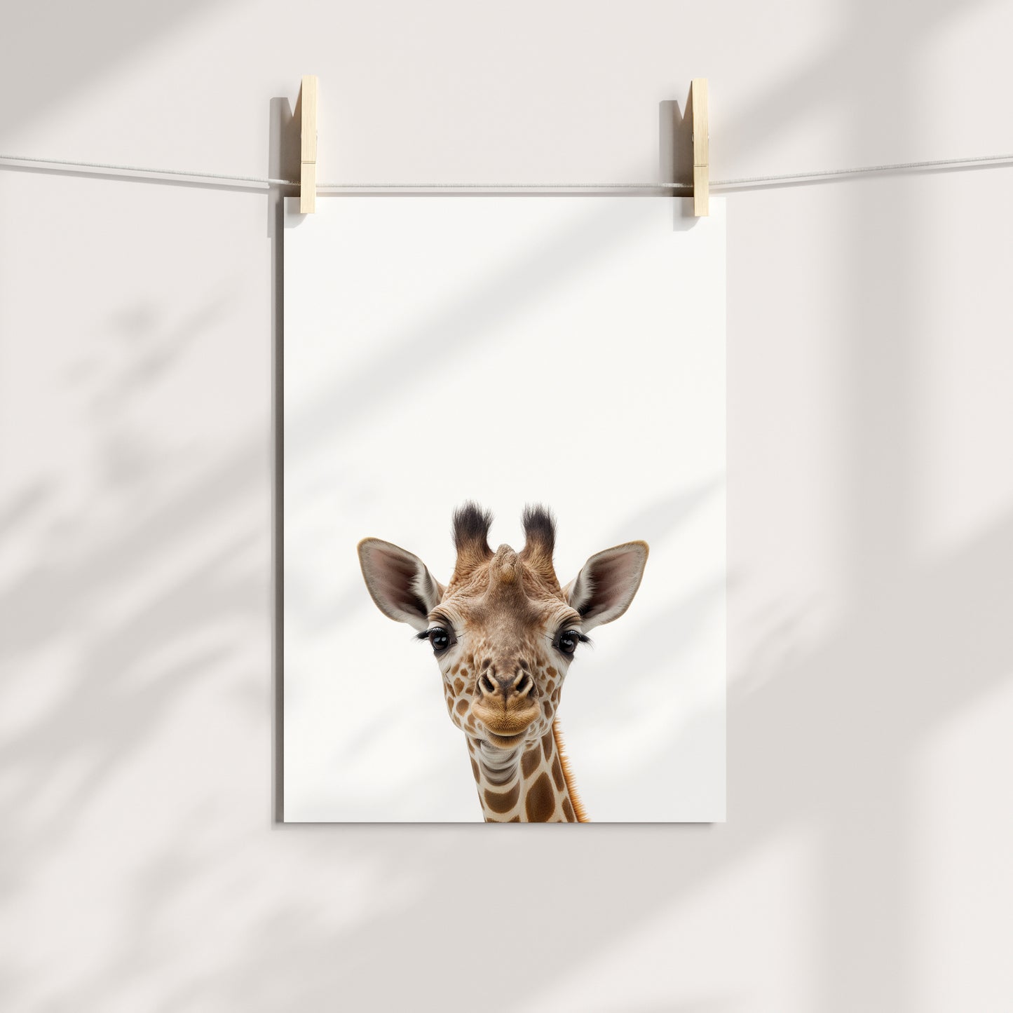 Baby Giraffe Portrait Print