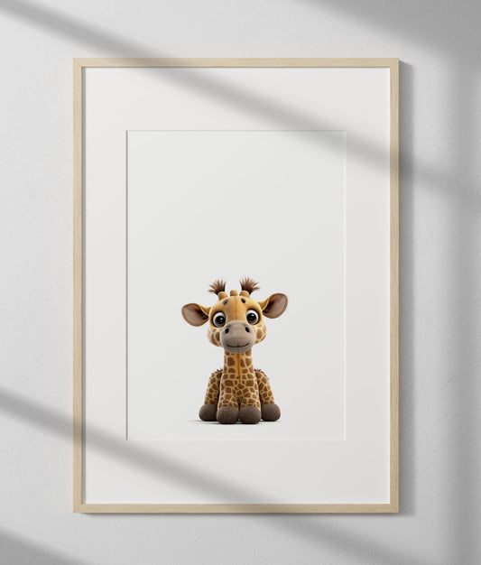 Plush Baby Giraffe Print