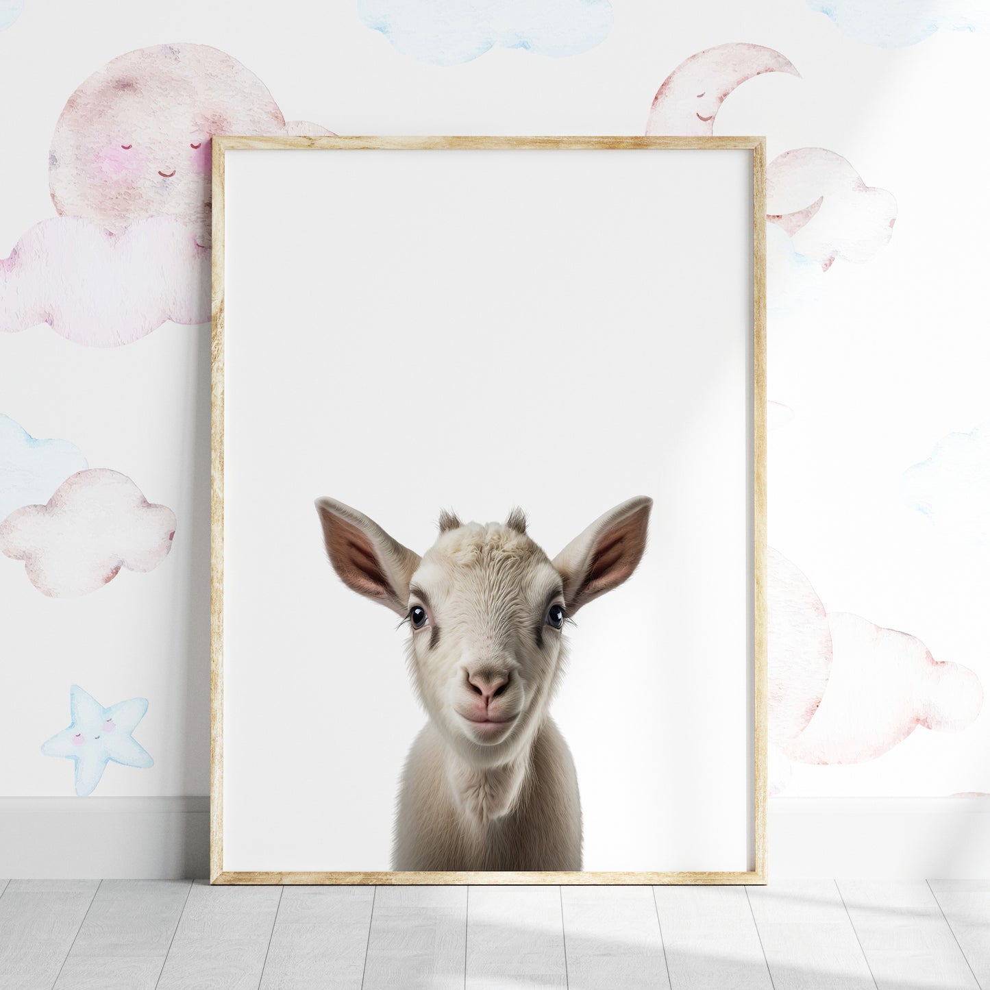 Baby Goat Portrait Print