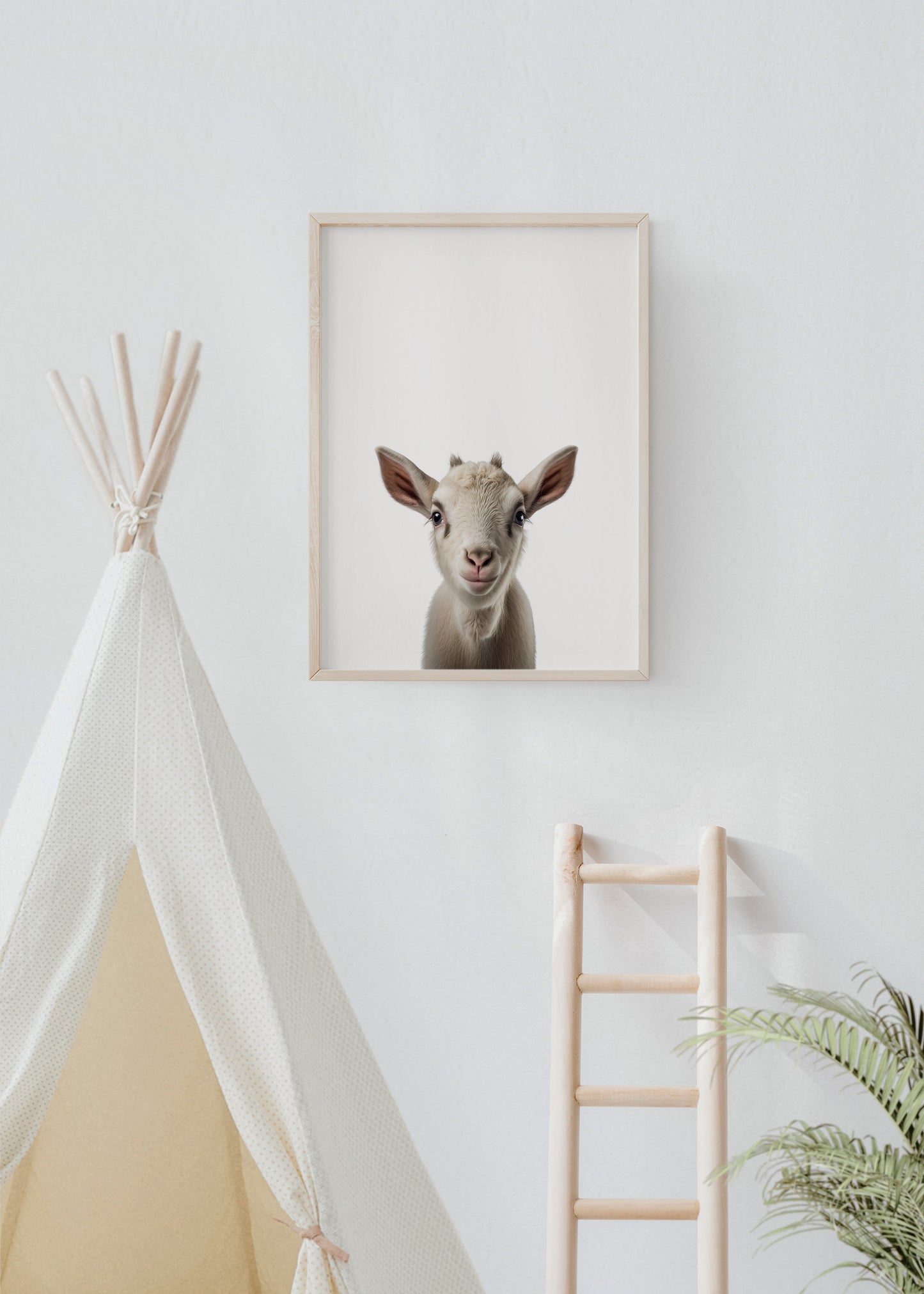 Baby Goat Portrait Print