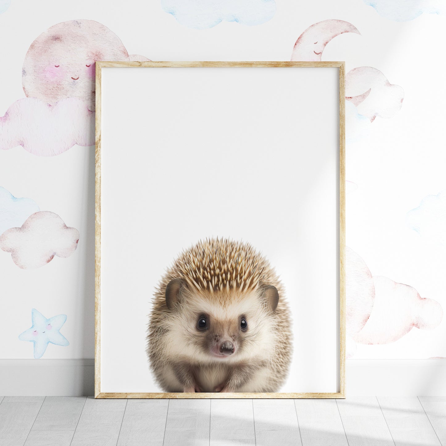 Baby Hedgehog Portrait Print