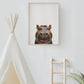 Baby Hippo Portrait Print