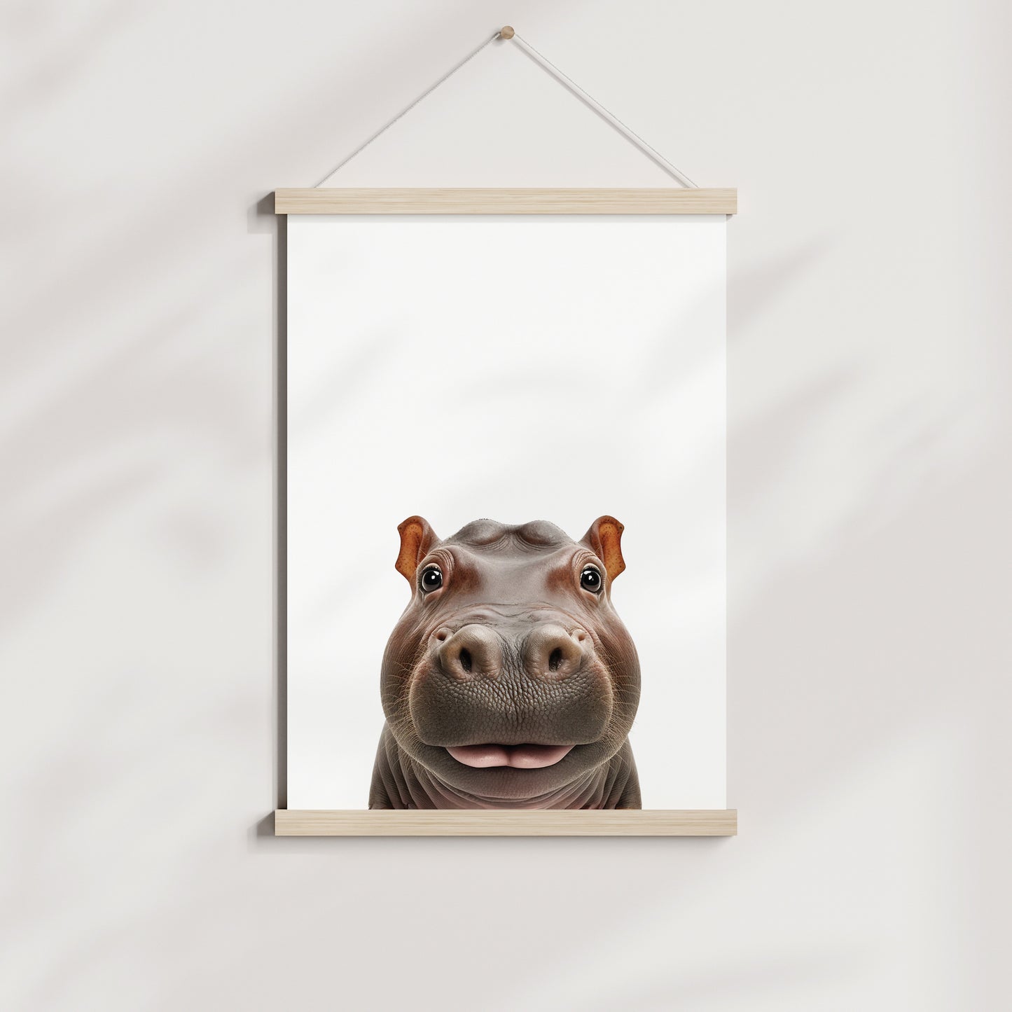 Baby Hippo Portrait Print