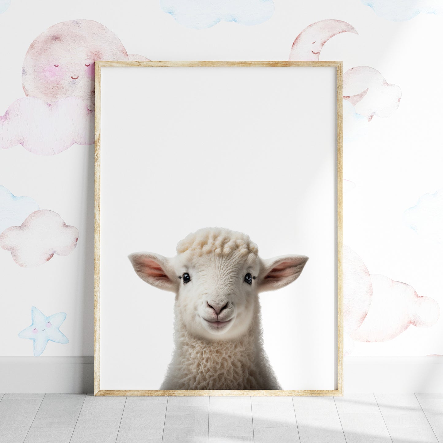 Baby Lamb Portrait Print