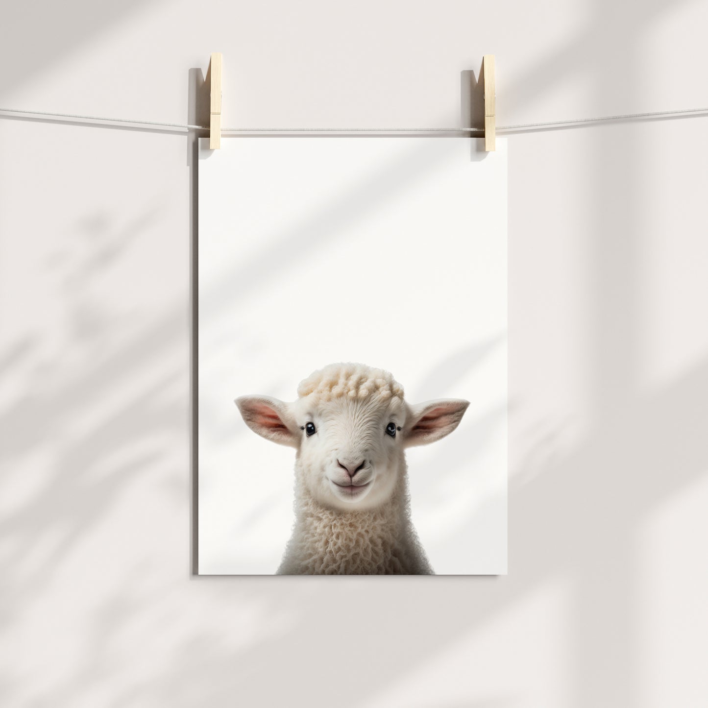 Baby Lamb Portrait Print