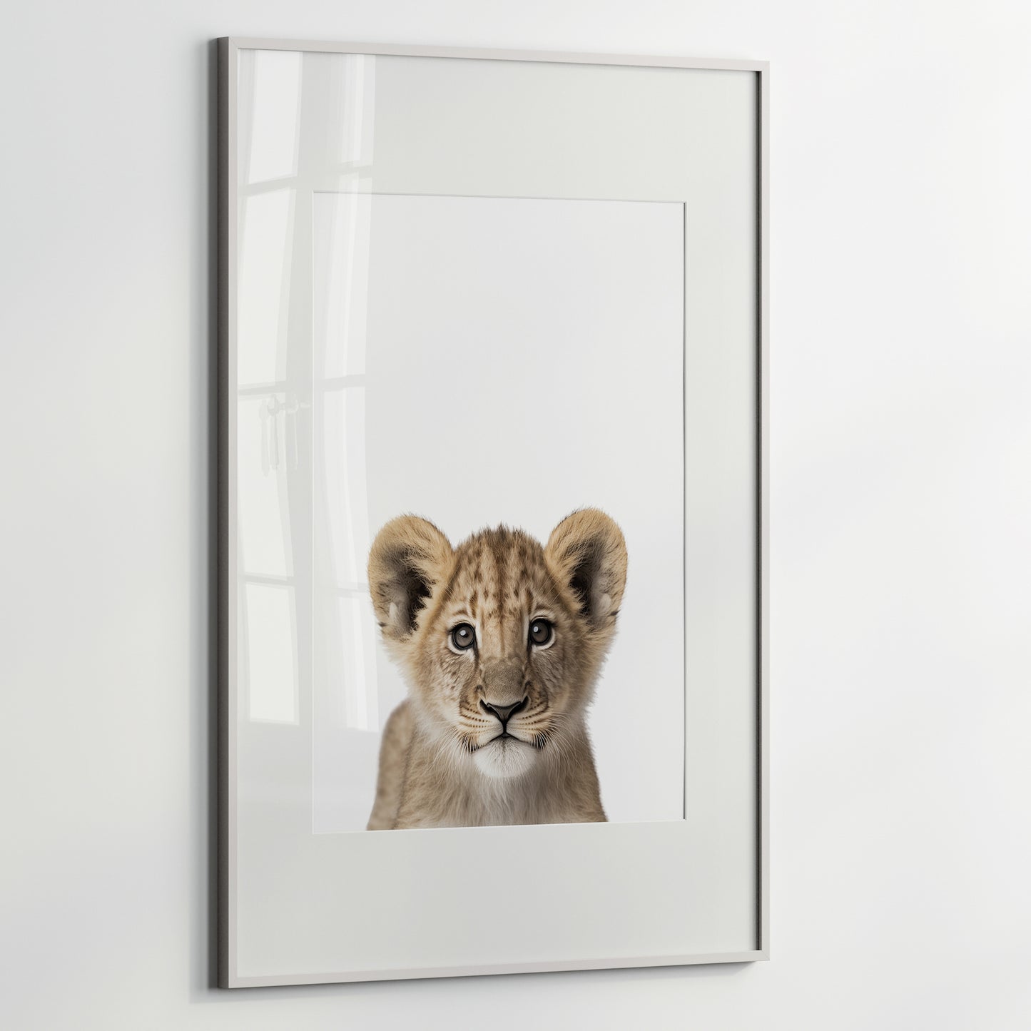 Baby Lion Portrait Print