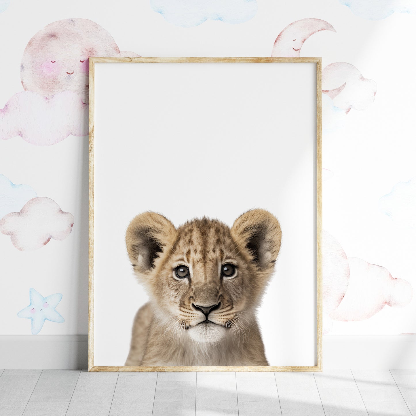 Baby Lion Portrait Print