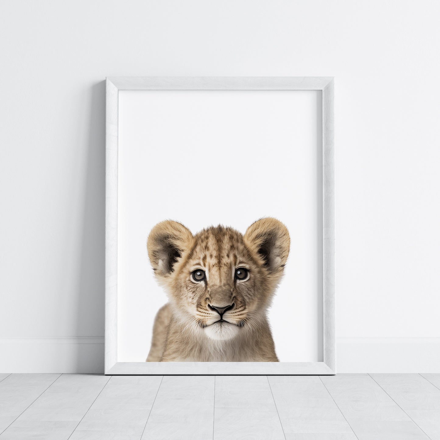 Baby Lion Portrait Print