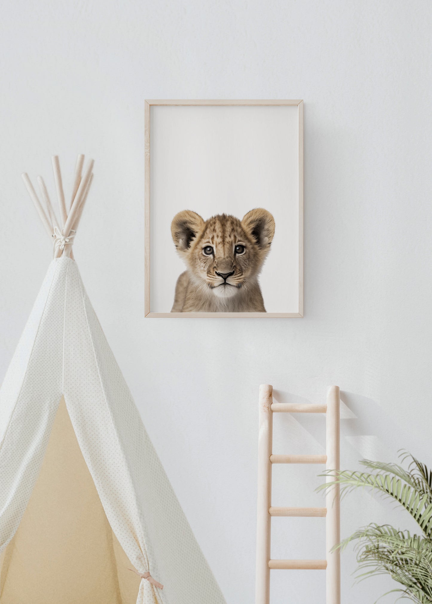 Baby Lion Portrait Print