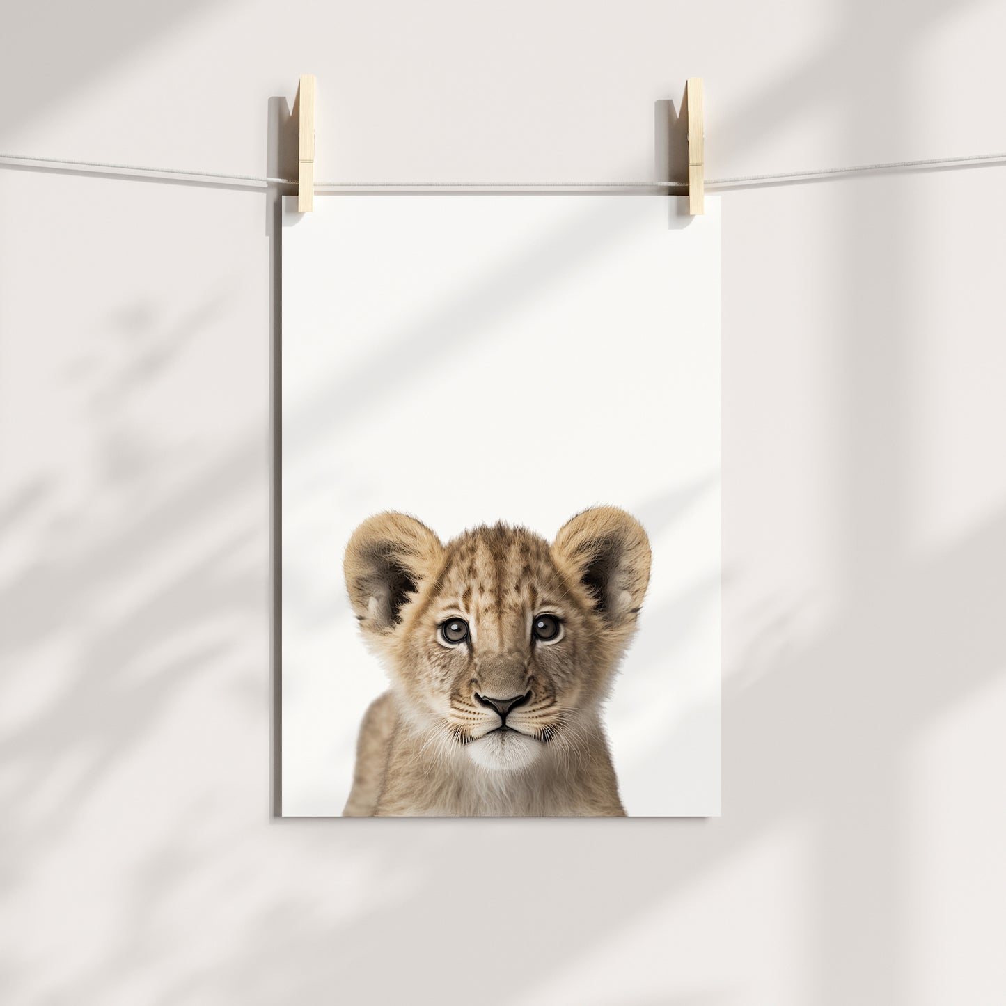 Baby Lion Portrait Print