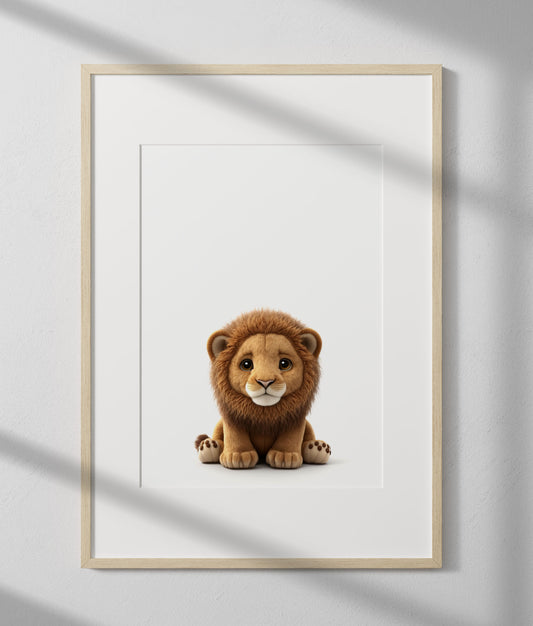 Plush Baby Lion Print
