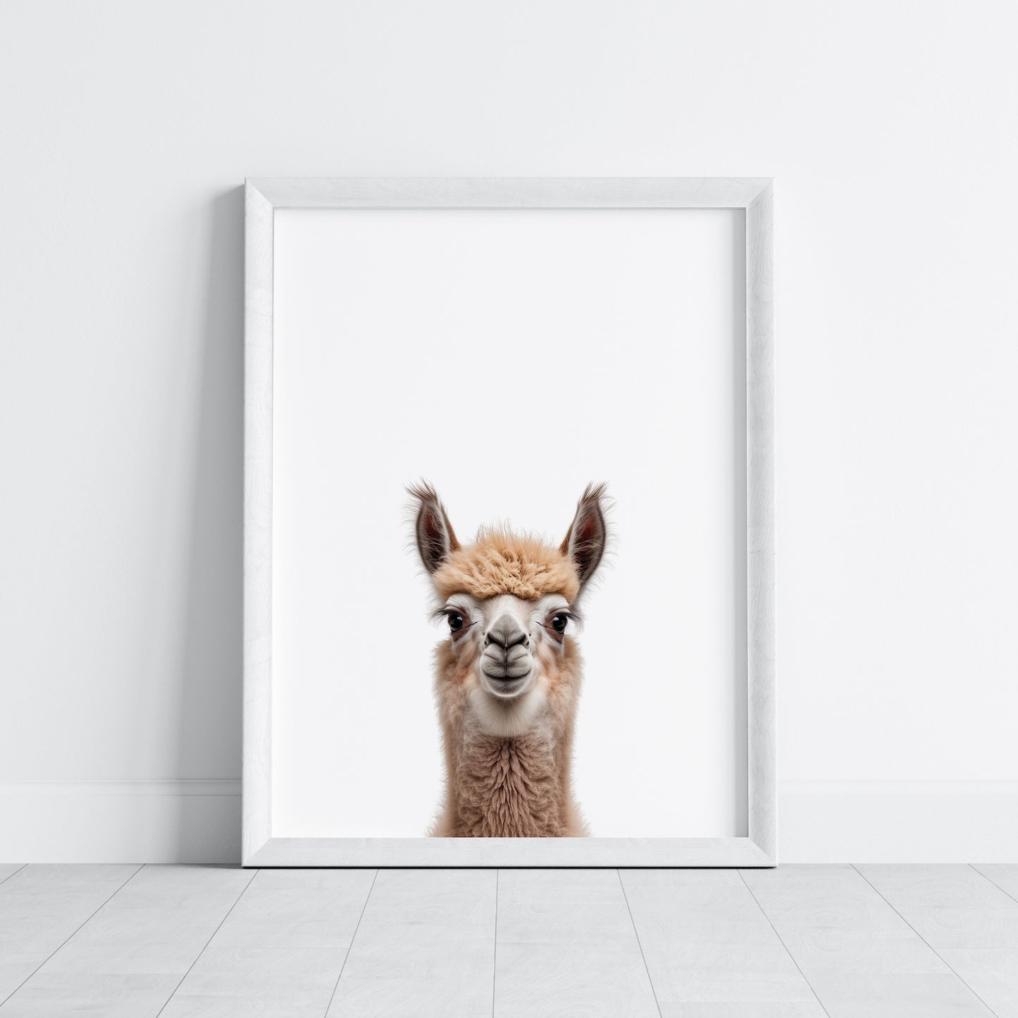 Baby Llama Portrait Print