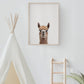 Baby Llama Portrait Print