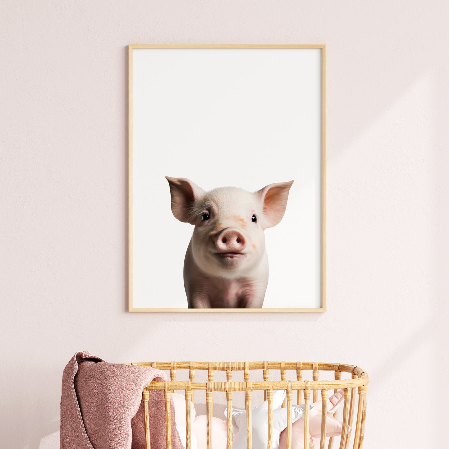 Baby Pig Portrait Print