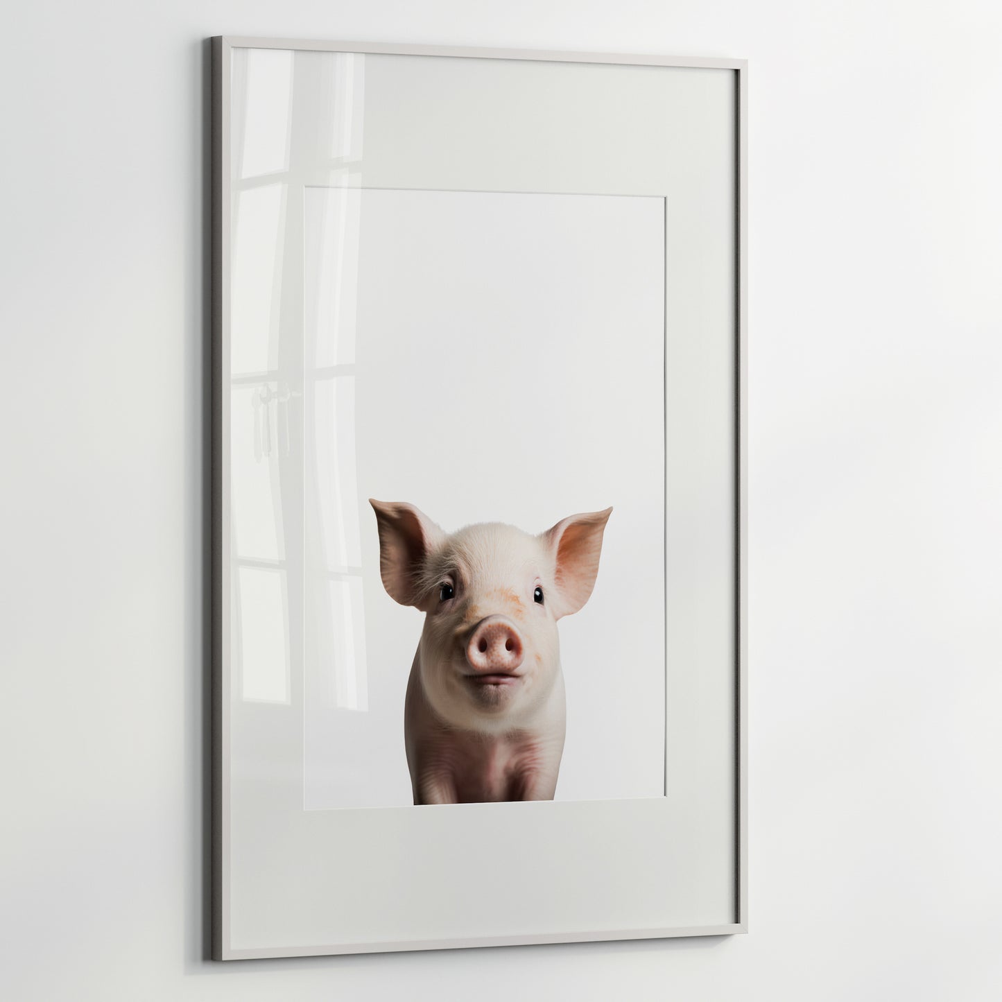 Baby Pig Portrait Print