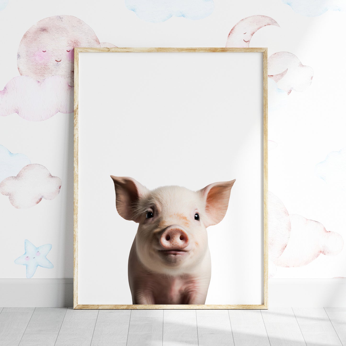 Baby Pig Portrait Print