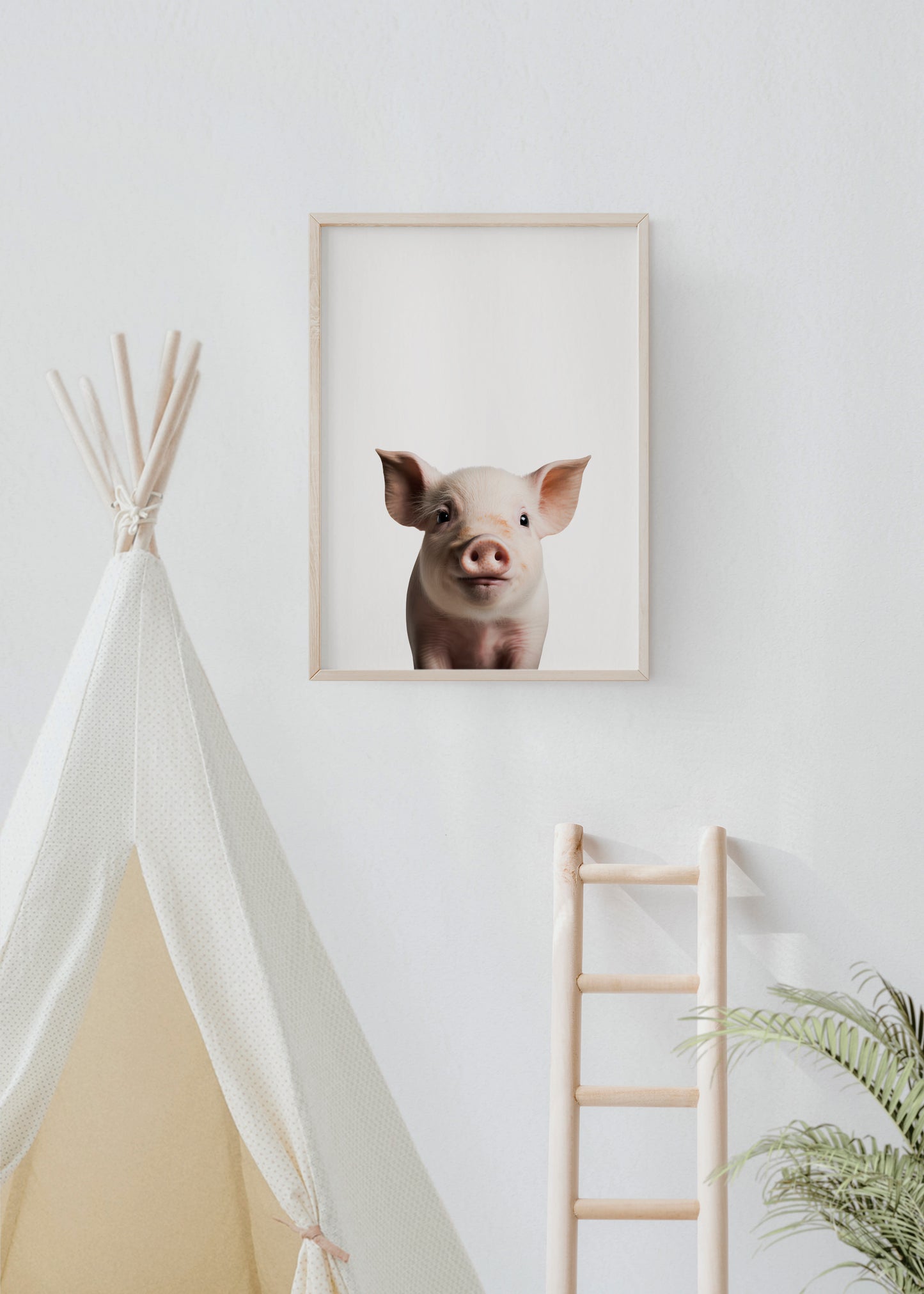 Baby Pig Portrait Print