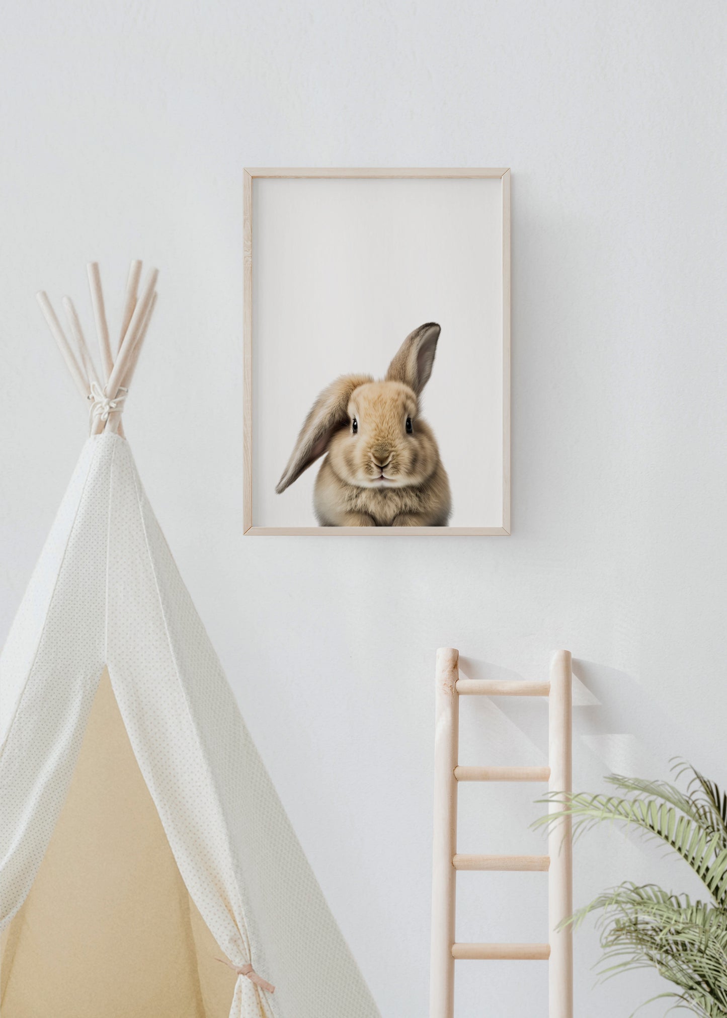 Baby Rabbit Portrait Print