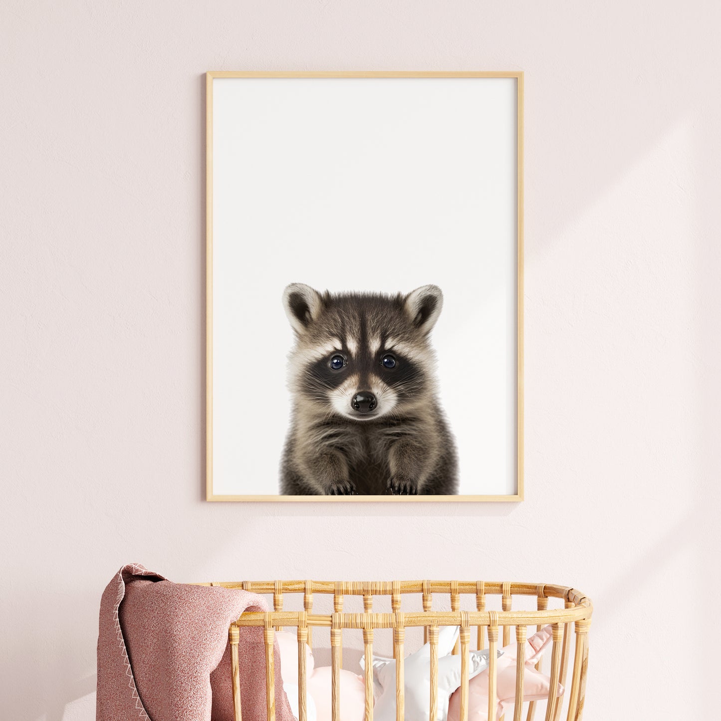 Baby Raccoon Portrait Print