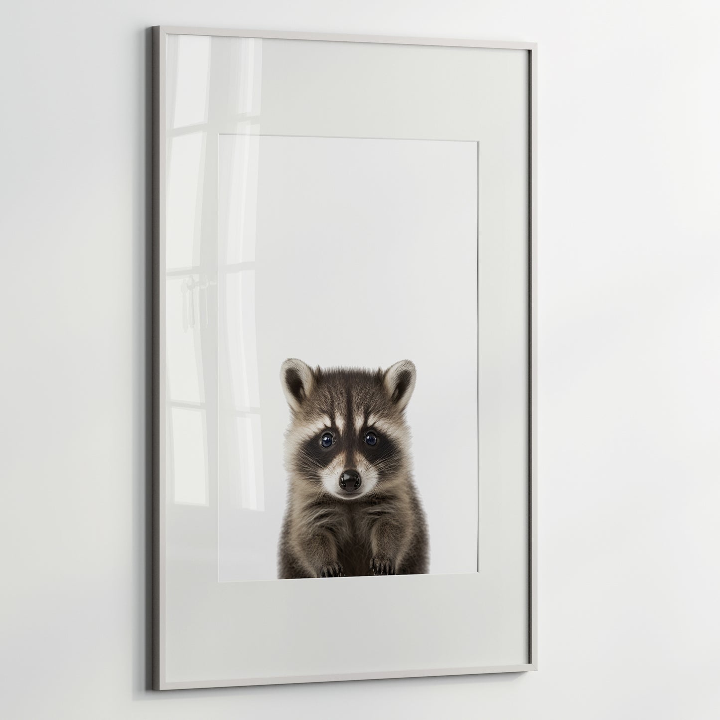 Baby Raccoon Portrait Print