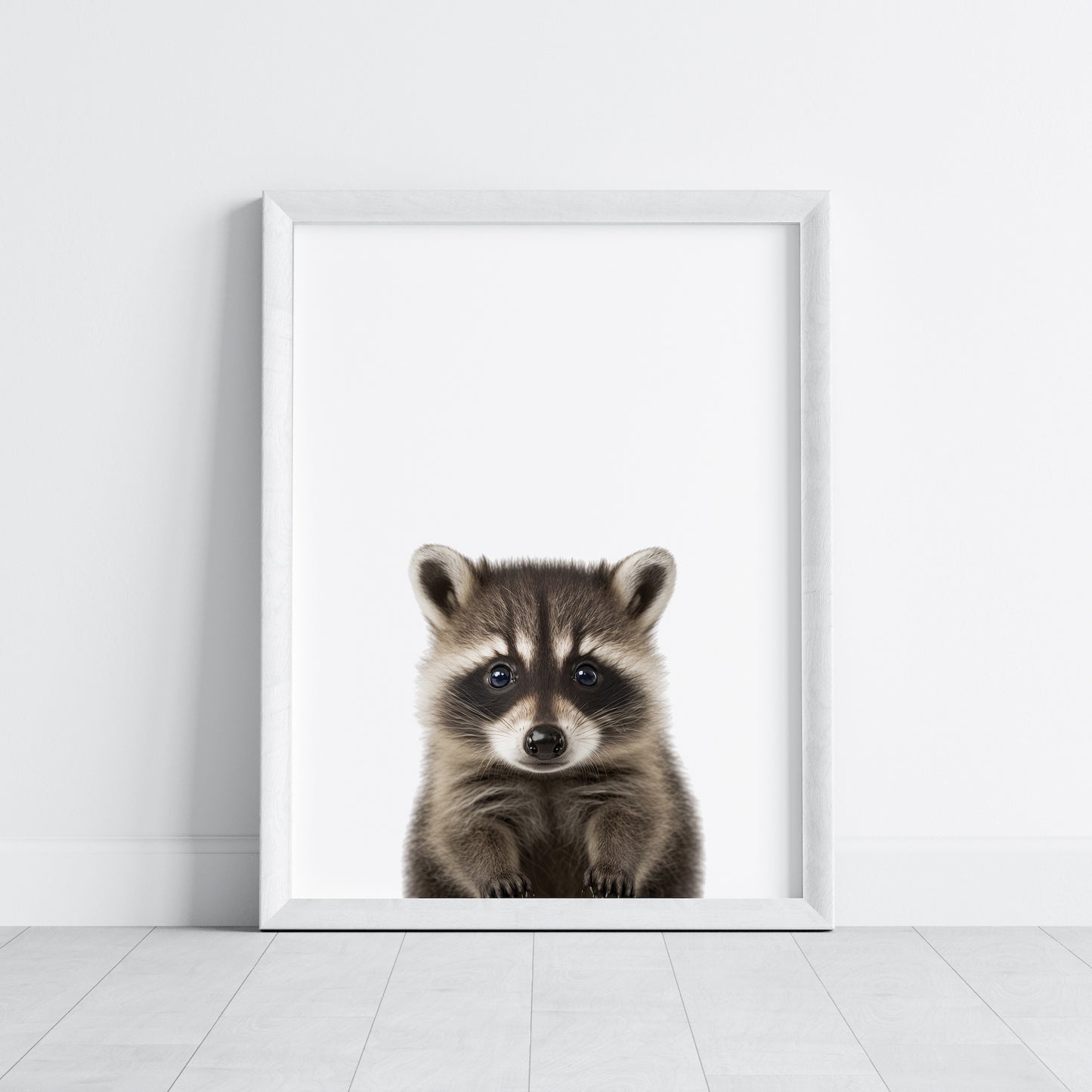 Baby Raccoon Portrait Print