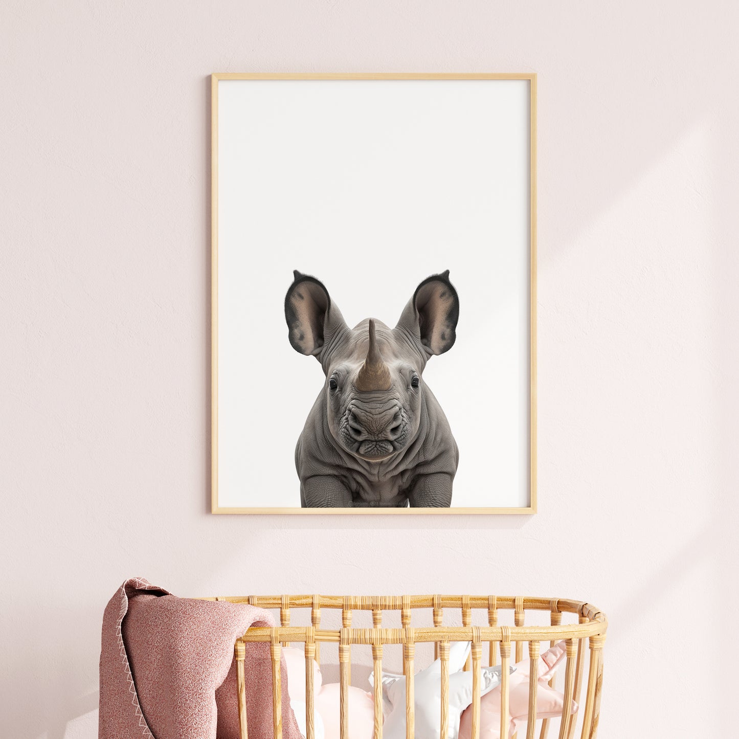 Baby Rhino Portrait Print