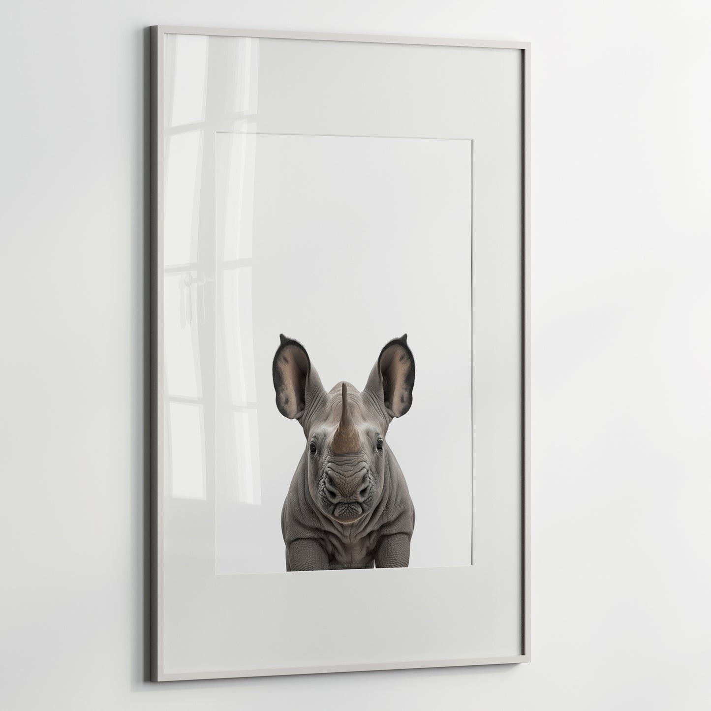 Baby Rhino Portrait Print