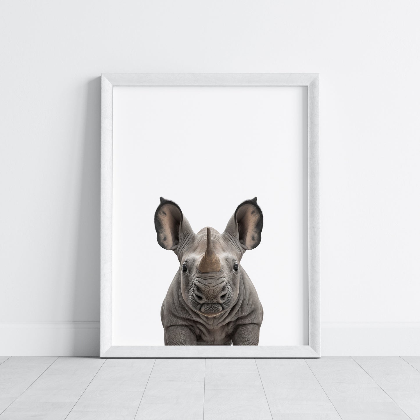 Baby Rhino Portrait Print