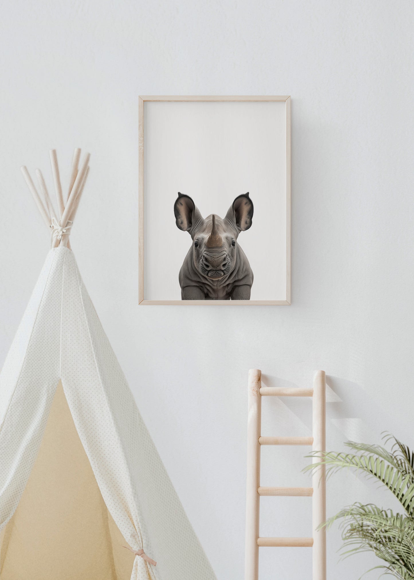 Baby Rhino Portrait Print