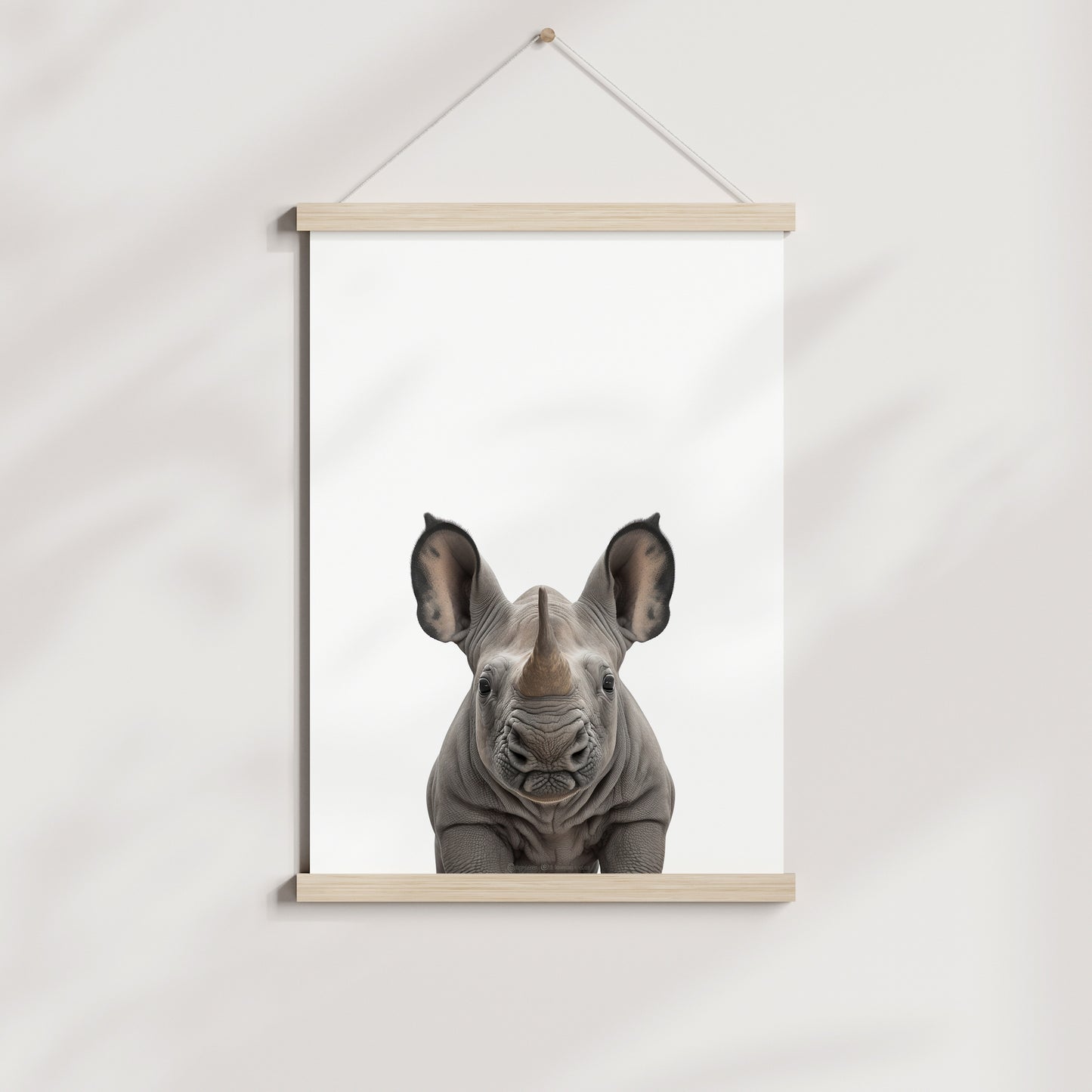 Baby Rhino Portrait Print