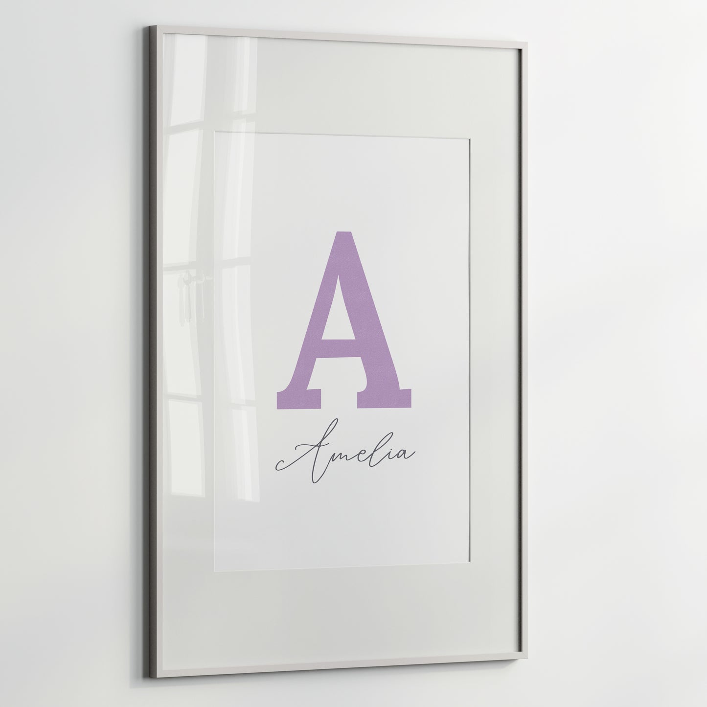 Simple Initials Offset - Custom Poster