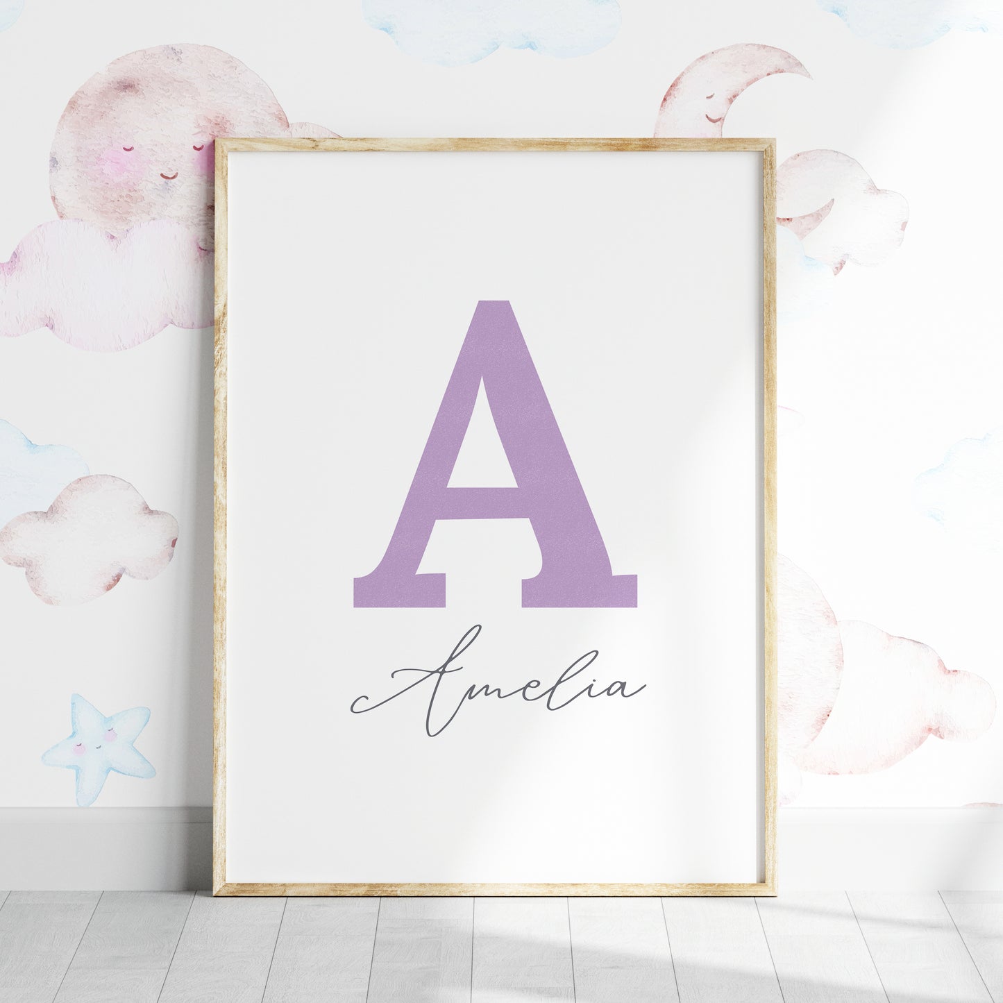 Simple Initials Offset - Custom Poster