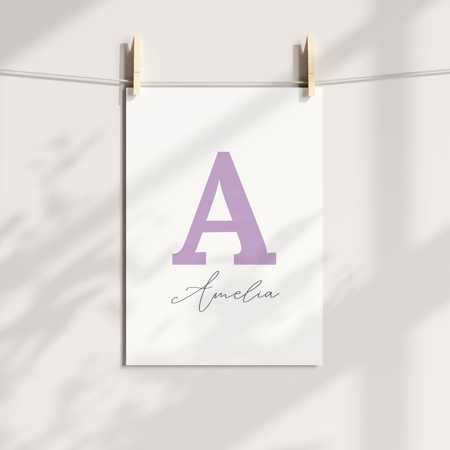 Simple Initials Offset - Custom Poster