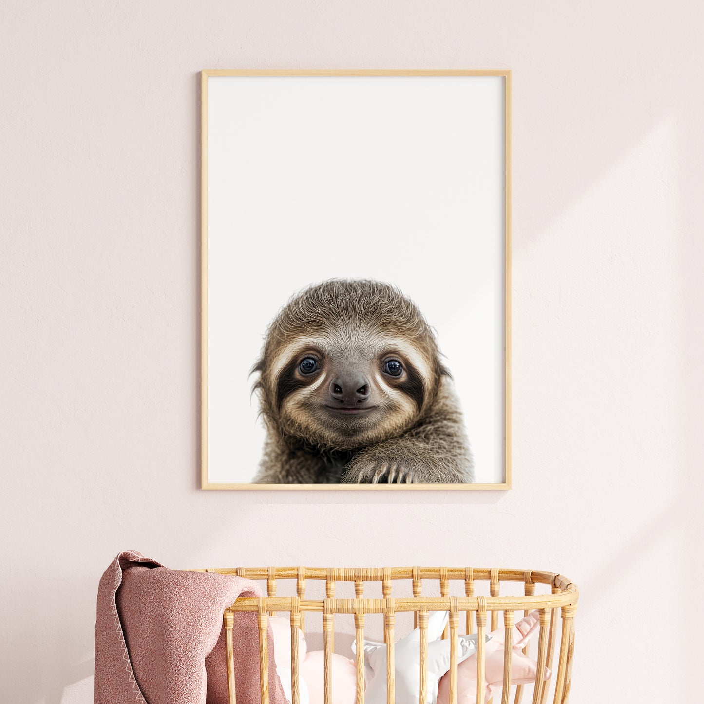 Baby Sloth Portrait Print