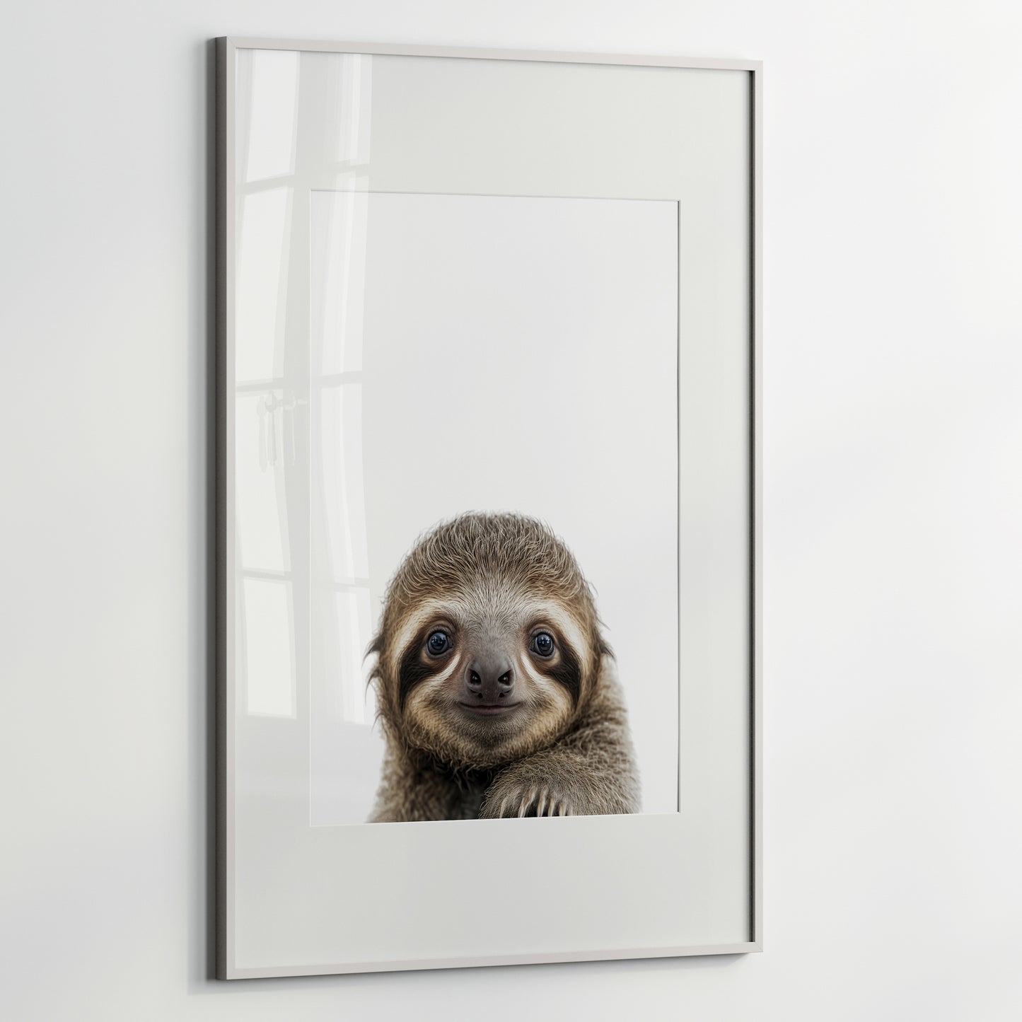 Baby Sloth Portrait Print