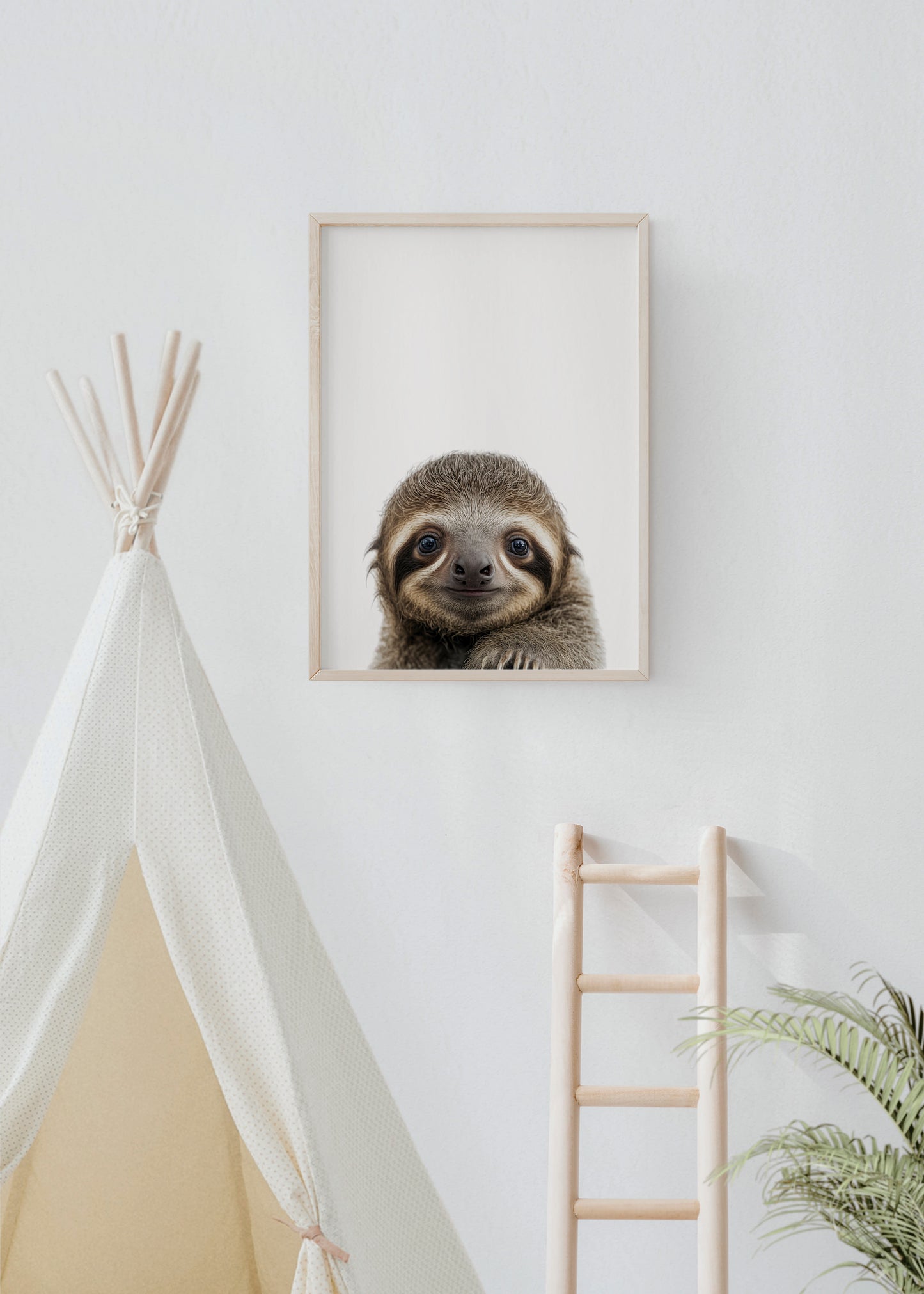 Baby Sloth Portrait Print