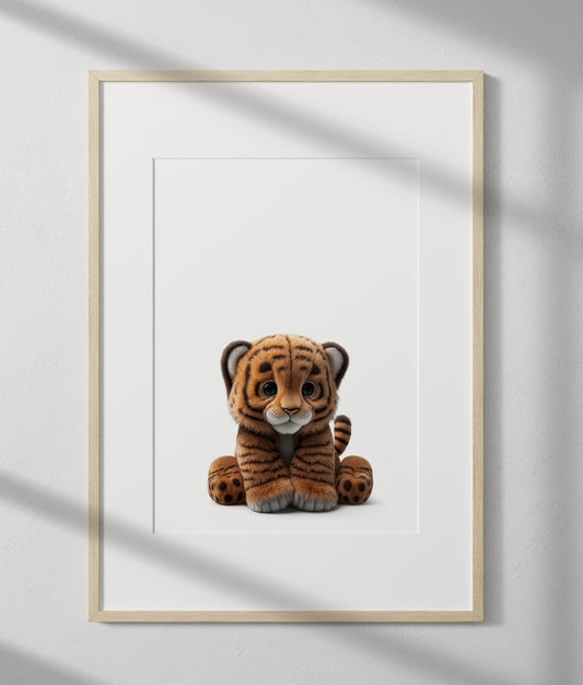 Plush Baby Tiger Print